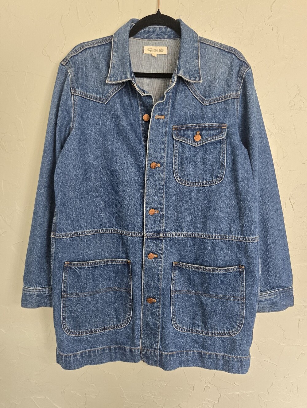 Madewell Oversized Denim Western Chore Coat Jacket, M - Picture 2 of 11
